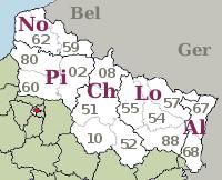 Noerheast-France camping map